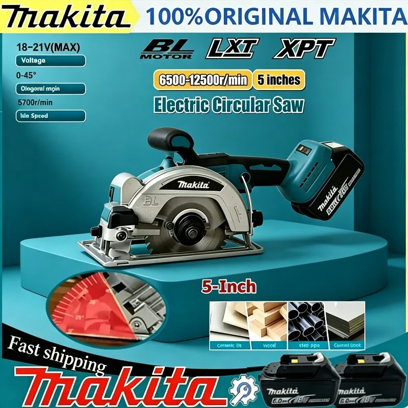 Makita Handheld Multifunctional 5 Inch Professional Brushless Cordless 18V Power Tool for Wood & Metal Cutting Circular Saw
Makita Handheld Multifunctional 5 Inch Professional Brushless Cordless 18V Power Tool for Wood & Metal Cutting Circular Saw