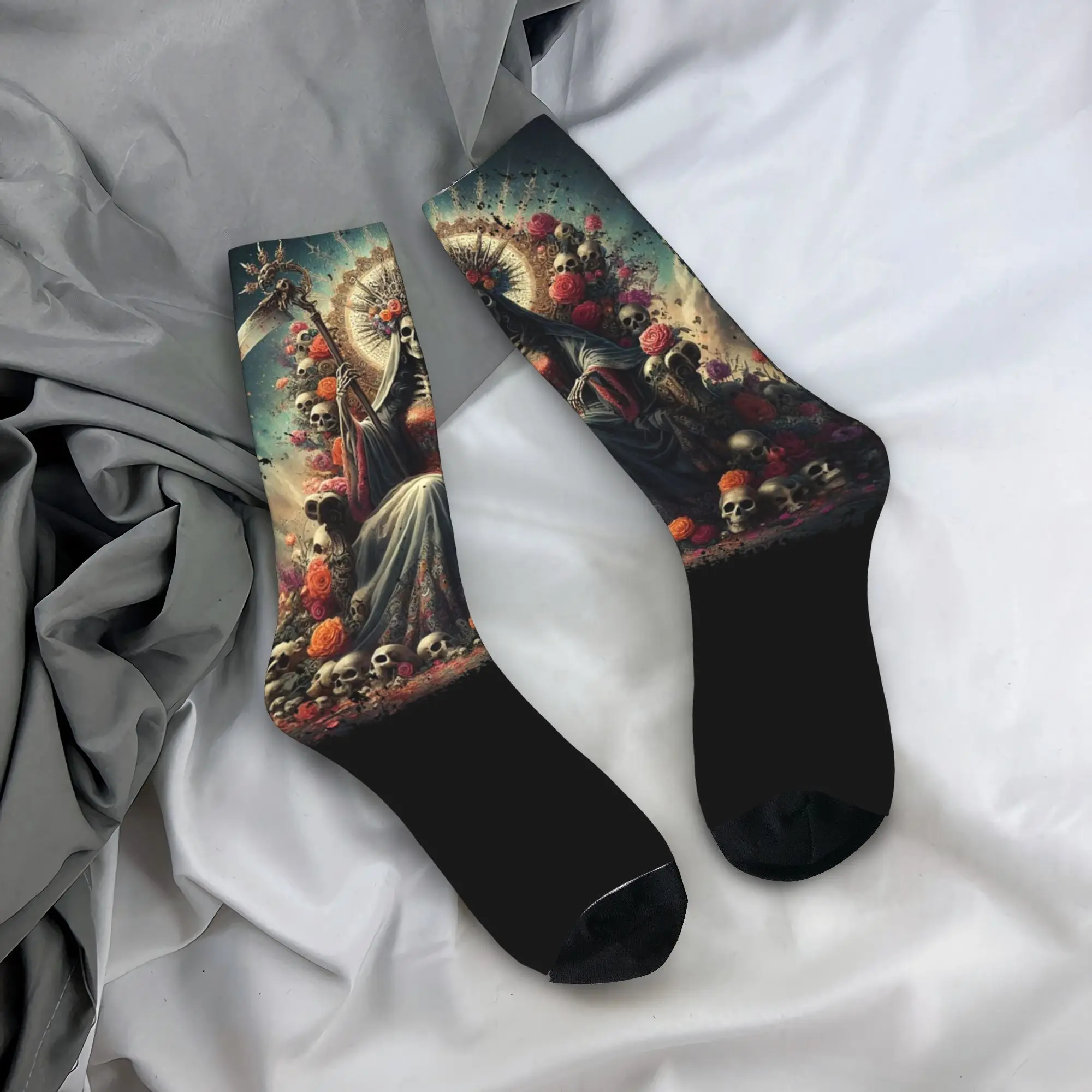 La Santa Muerte Saint Death Socks Fashion Stockings Men's Soft Breathable Outdoor Sports Socks Winter Design Anti Sweat Socks
La Santa Muerte Saint Death Socks Fashion Stockings Men's Soft Breathable Outdoor Sports Socks Winter Design Anti Sweat Socks