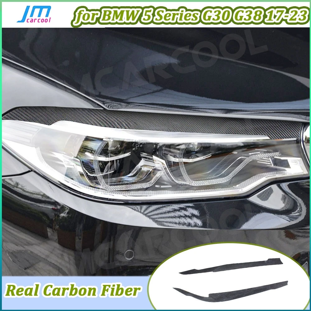 Carbon Fiber Front Headlight Eyelids Eyebrows FogLamp Trim Cover for BMW 5 Series G30 G38 530i 540i M550i 2017-2023 Accessories
Carbon Fiber Front Headlight Eyelids Eyebrows FogLamp Trim Cover for BMW 5 Series G30 G38 530i 540i M550i 2017-2023 Accessories