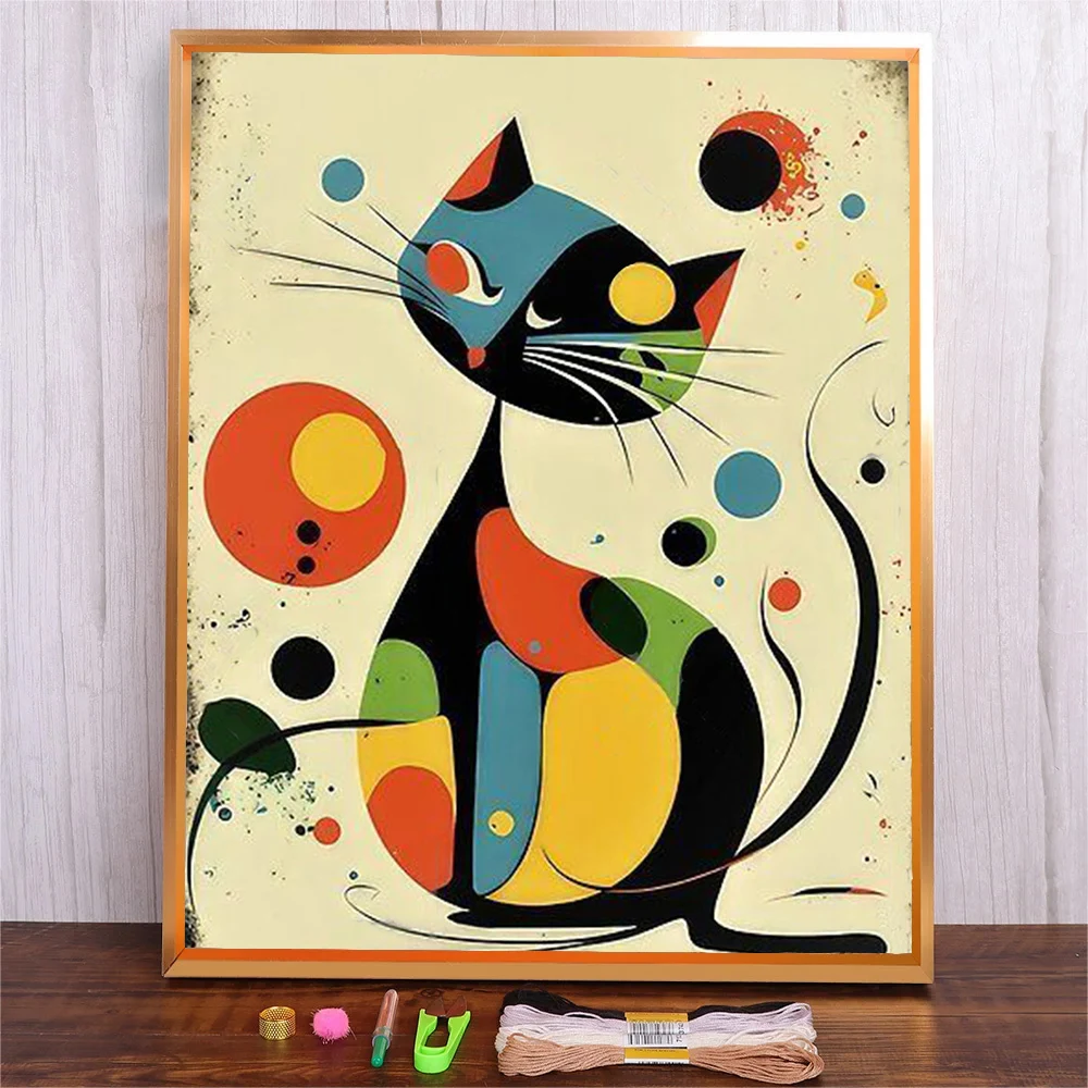 Cartoon Painting Diy Cotton Thread Embroidery Kit Creative Diy Abstract Animal Cat Pattern Cross-Stitch Kits Kids Craft Gift
Cartoon Painting Diy Cotton Thread Embroidery Kit Creative Diy Abstract Animal Cat Pattern Cross-Stitch Kits Kids Craft Gift