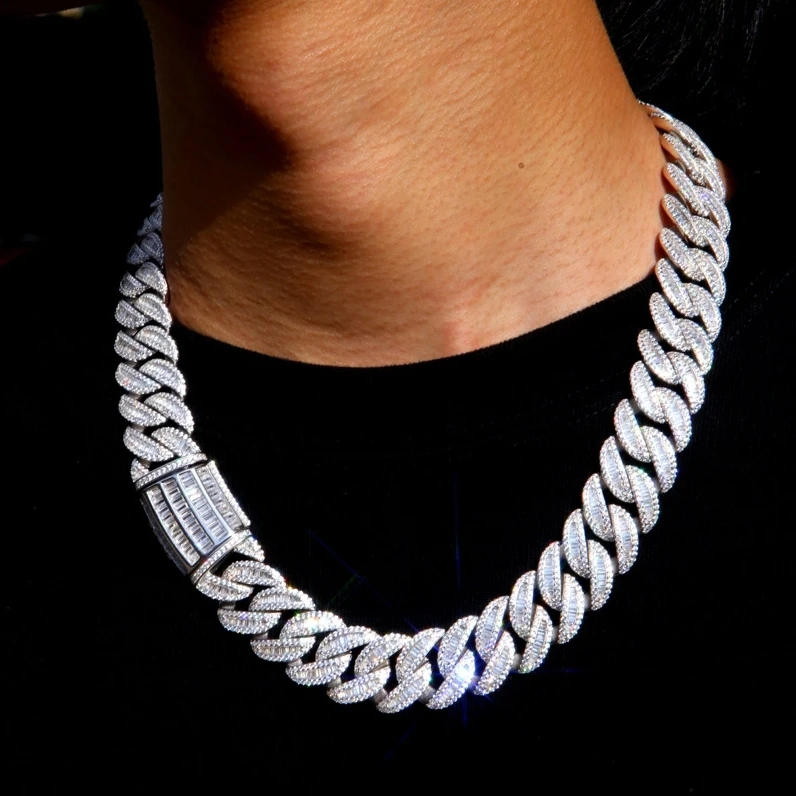 2023 New 20mm Prong Cuban Link Chains Fashion Hip Hop 3 Row Cubic Zirconia Iced Out Bling CZ Necklaces For Men Jewelry
2023 New 20mm Prong Cuban Link Chains Fashion Hip Hop 3 Row Cubic Zirconia Iced Out Bling CZ Necklaces For Men Jewelry