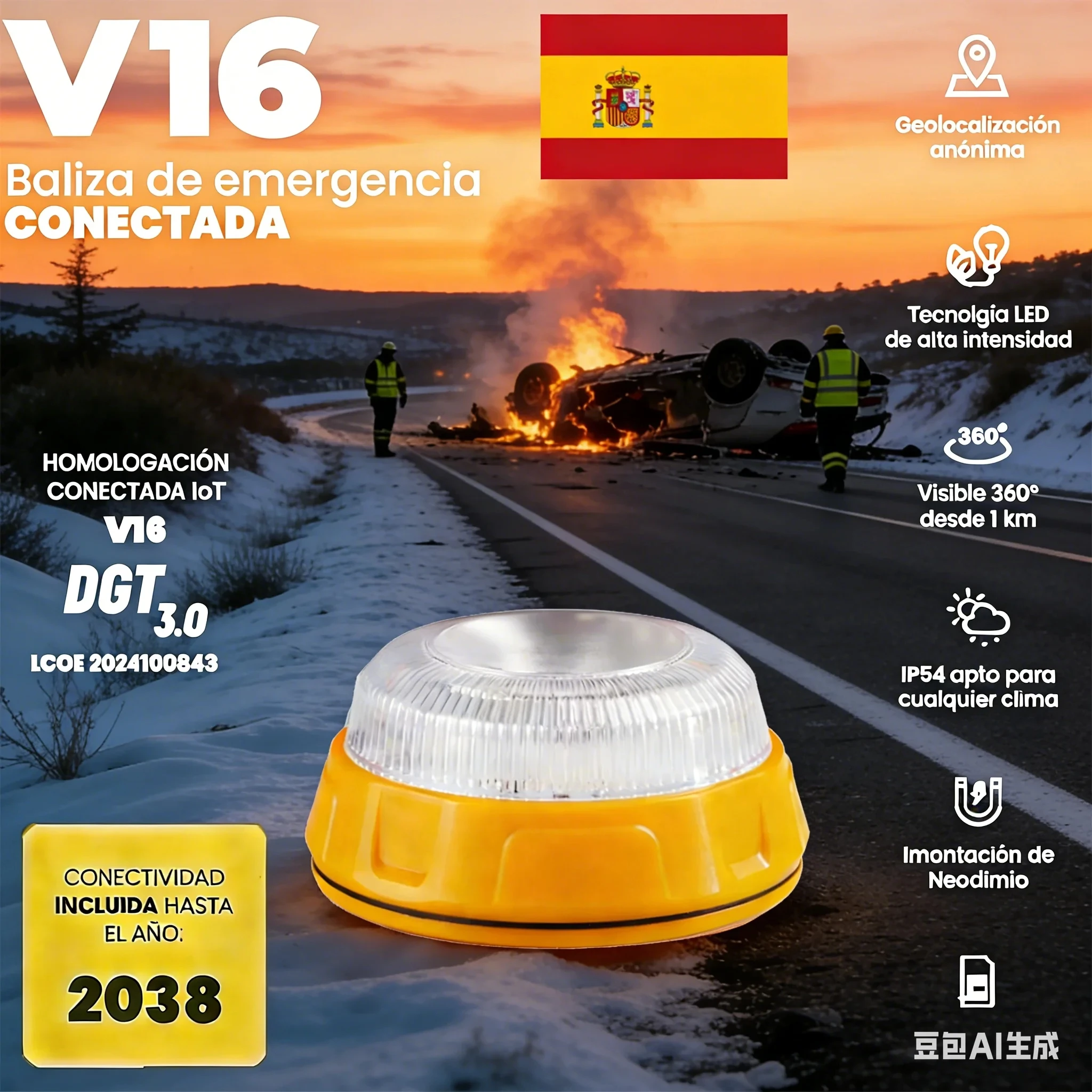 Автомобильный аварийный маяк V16 с 2 режимами освещения, магнитный стробоскопический сигнальный светильник на аккумуляторе, устойчивое освещение, сигнальная лампа безопасности
Автомобильный аварийный маяк V16 с 2 режимами освещения, магнитный стробоскопический сигнальный светильник на аккумуляторе, устойчивое освещение, сигнальная лампа безопасности