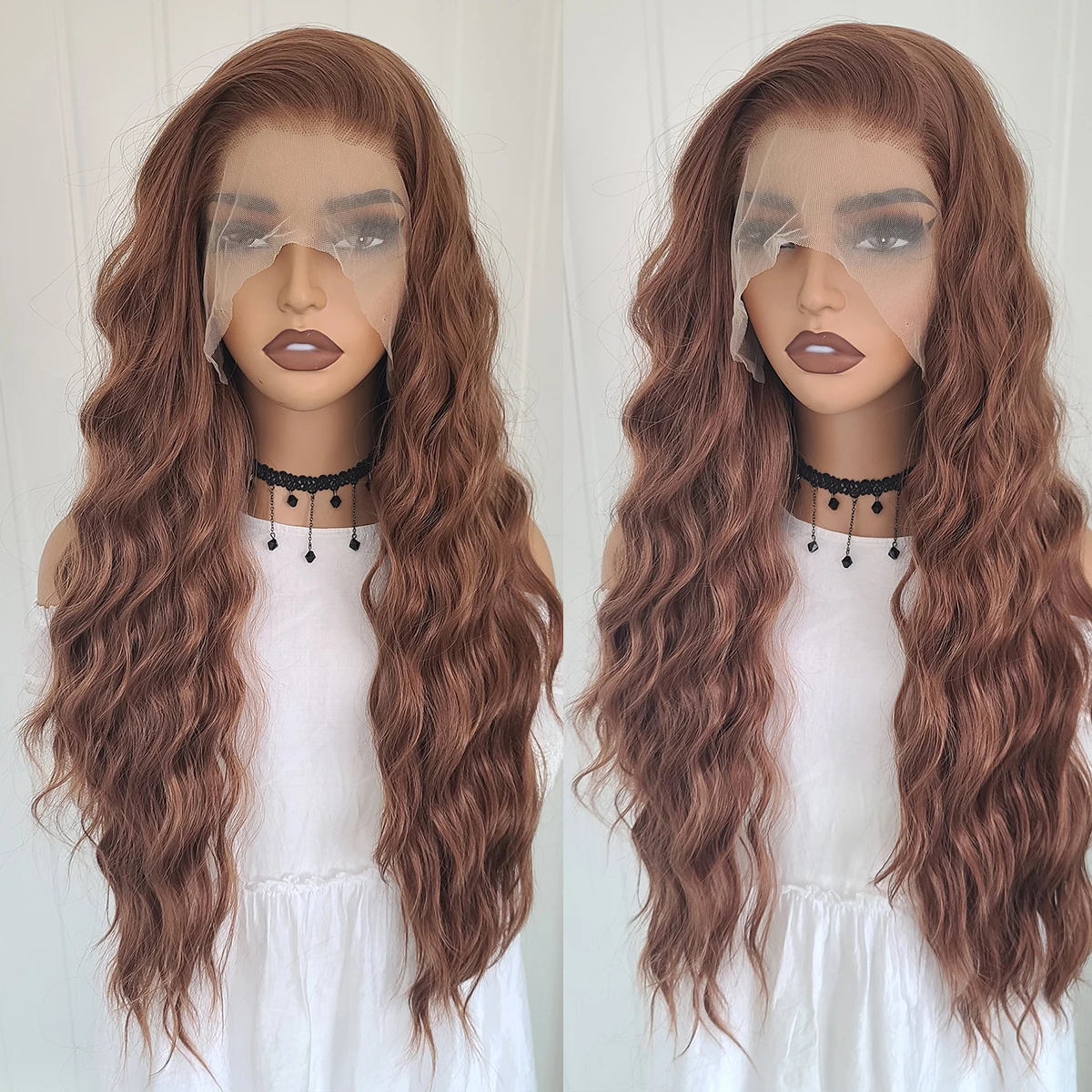 Long Wavy Auburn Lace Front Heat Resistant Fiber Wigs Women Soft Natural Party Wigs
Long Wavy Auburn Lace Front Heat Resistant Fiber Wigs Women Soft Natural Party Wigs