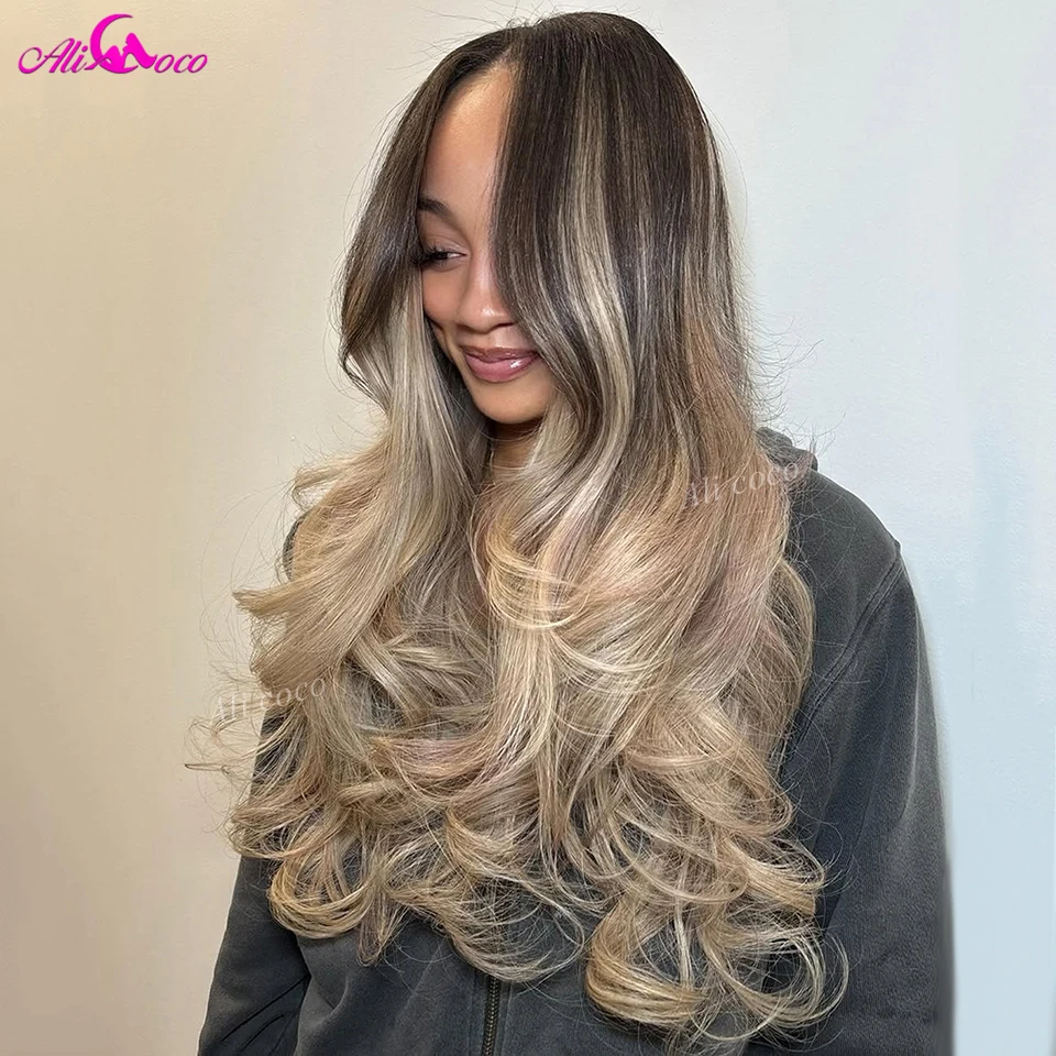 180 Density Upgrade Ombre Ash Blonde Wigs Human Hair Black with Blonde Body Wave Wigs 13x4 13x6 Lace Front Human Hair Wig
180 Density Upgrade Ombre Ash Blonde Wigs Human Hair Black with Blonde Body Wave Wigs 13x4 13x6 Lace Front Human Hair Wig