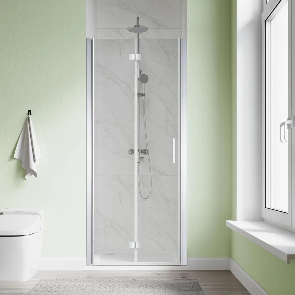Bifold Shower Door, 32" W x 72" H, 1/4" Tempered Glass Shower Door, Foldable Shower Glass Door, Easy to Clean, Brushed Nickel Fi
Bifold Shower Door, 32" W x 72" H, 1/4" Tempered Glass Shower Door, Foldable Shower Glass Door, Easy to Clean, Brushed Nickel Fi