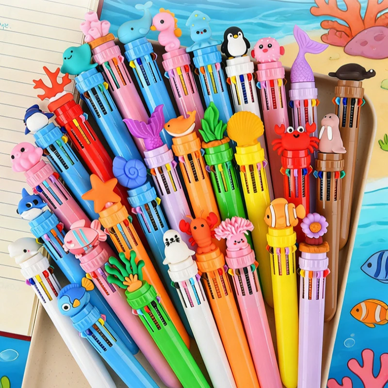 20Pcs/Lot Kawaii Ocean Themed 10-Color Ballpoint Pen Cute Crab Fish Seal Multicolor Pen for Kids Students School Office Supplies
20Pcs/Lot Kawaii Ocean Themed 10-Color Ballpoint Pen Cute Crab Fish Seal Multicolor Pen for Kids Students School Office Supplies