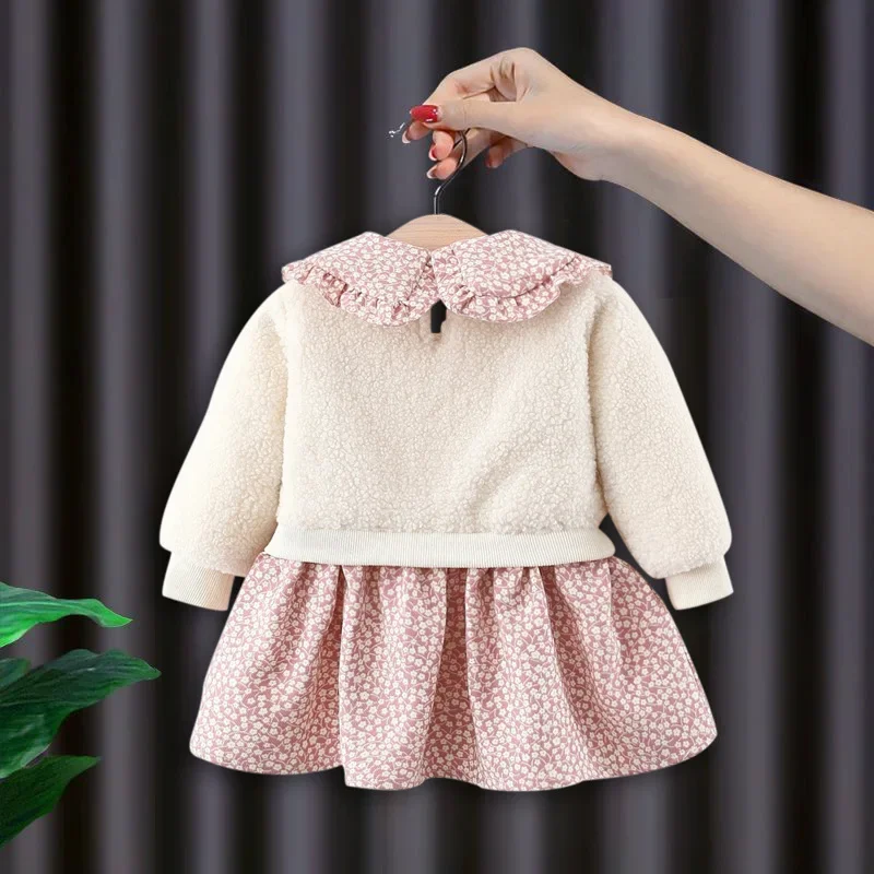 Winter girl's baby clothes dress for newborn 1st birthday lamb wool velvet thick warm floral dresses girls' baby clothing dress
Winter girl's baby clothes dress for newborn 1st birthday lamb wool velvet thick warm floral dresses girls' baby clothing dress