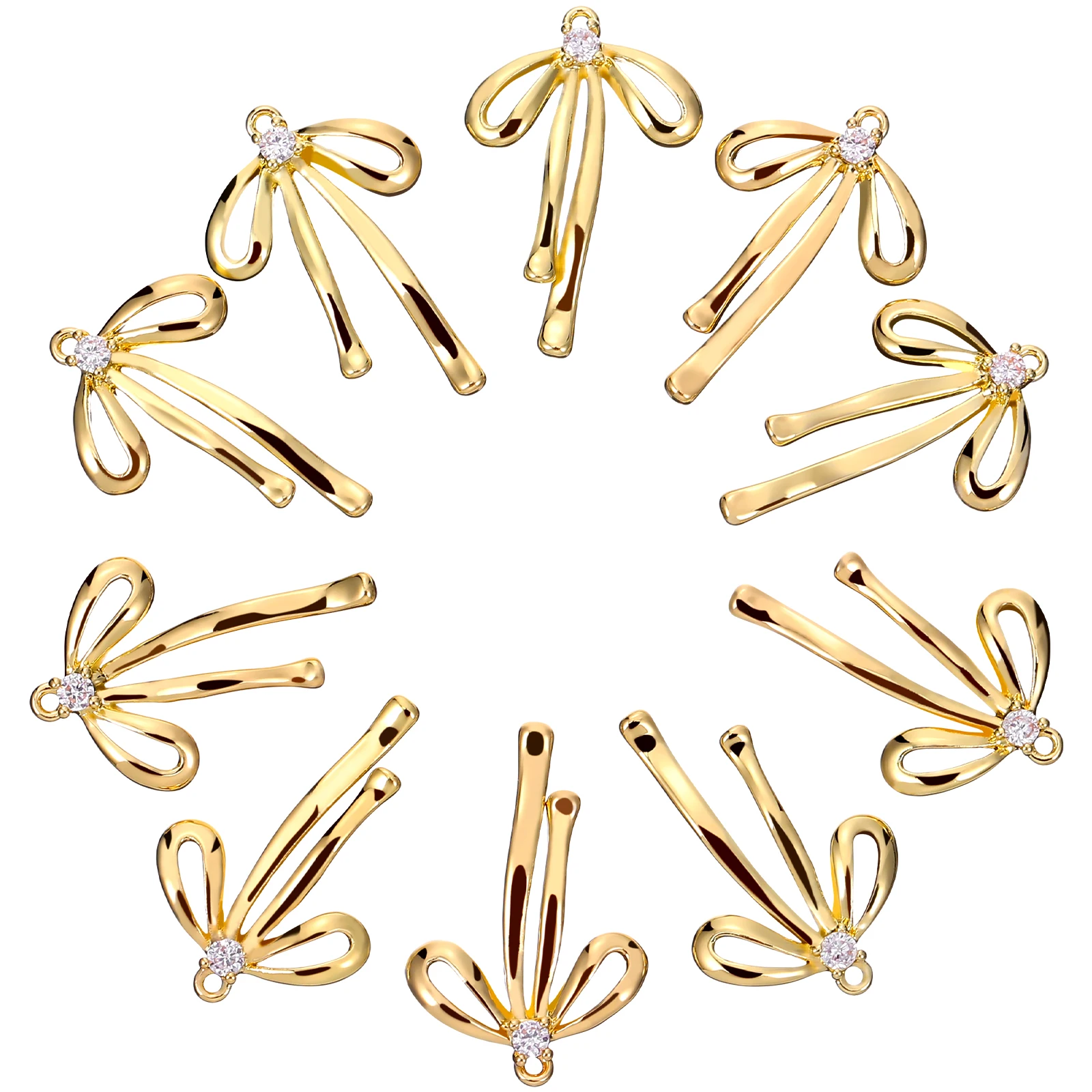 10pcs Diamond Inlaid Pendant Plated Charms Bowknot Copper Jewelry Accessories For Bracelet Necklace Diy Crafts Projects
10pcs Diamond Inlaid Pendant Plated Charms Bowknot Copper Jewelry Accessories For Bracelet Necklace Diy Crafts Projects