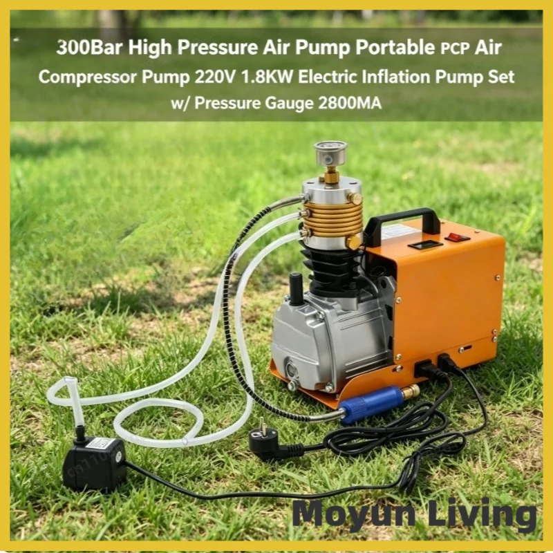 300Bar High Pressure Air Pump Portable PCP Air Compressor Pump 220V 1.8KW Electric Inflation Pump Set w/ Pressure Gauge 2800RPM
300Bar High Pressure Air Pump Portable PCP Air Compressor Pump 220V 1.8KW Electric Inflation Pump Set w/ Pressure Gauge 2800RPM