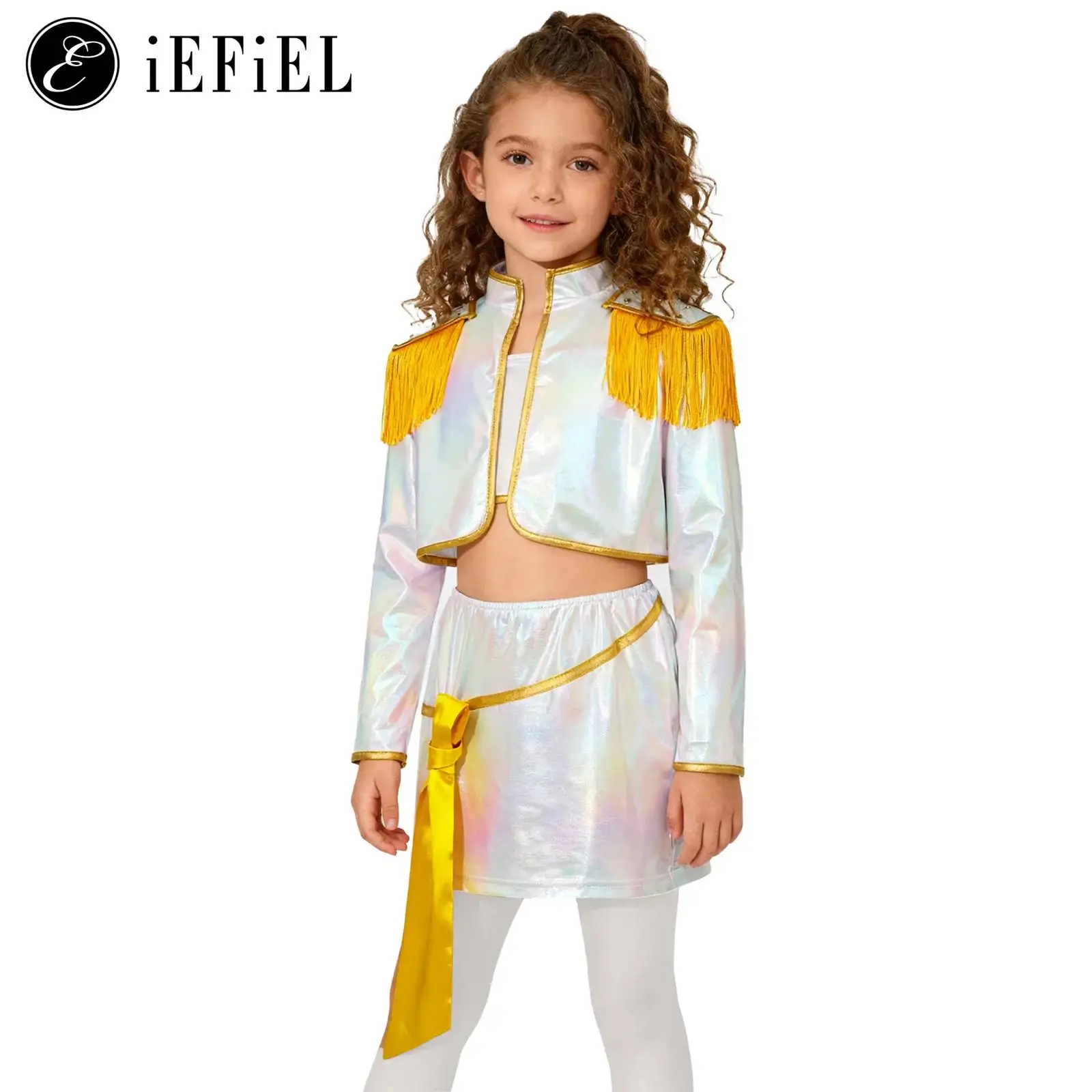 Girls Anime Singer Hunter Cosplay Costume Gradient Tassel Jacket Bra Top with Skirts Korea Idol Concert Stage Performance Suits
Girls Anime Singer Hunter Cosplay Costume Gradient Tassel Jacket Bra Top with Skirts Korea Idol Concert Stage Performance Suits