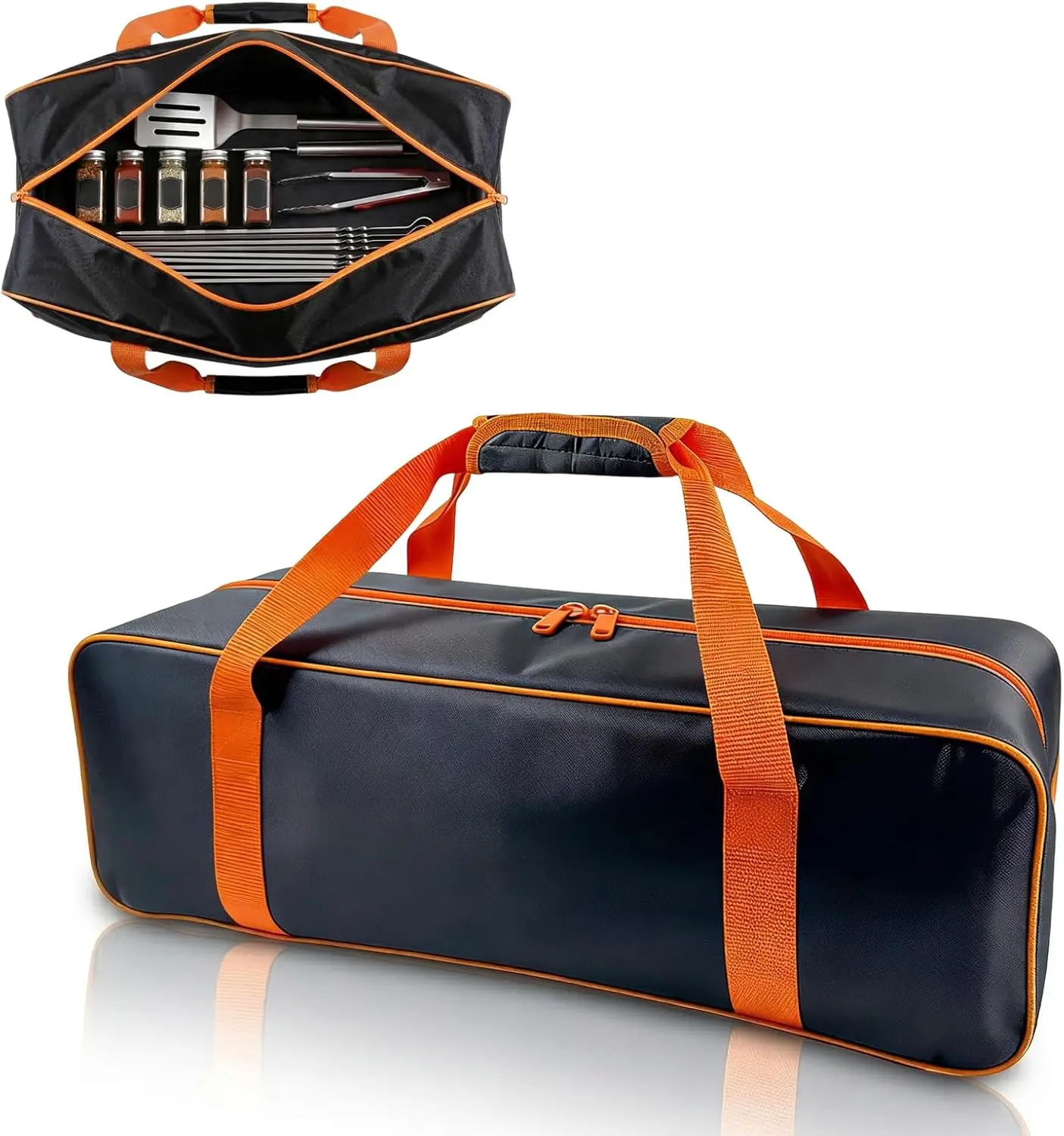 Grill Tool Storage Bag, 24" x 8" x 8" Large Capacity BBQ Accessory Storage, Heavy-Duty Utensil Grill Accessories Organizer Case Storage Compatible with Blackstone.Black (No Accessories)
Grill Tool Storage Bag, 24" x 8" x 8" Large Capacity BBQ Accessory Storage, Heavy-Duty Utensil Grill Accessories Organizer Case Storage Compatible with Blackstone.Black (No Accessories)