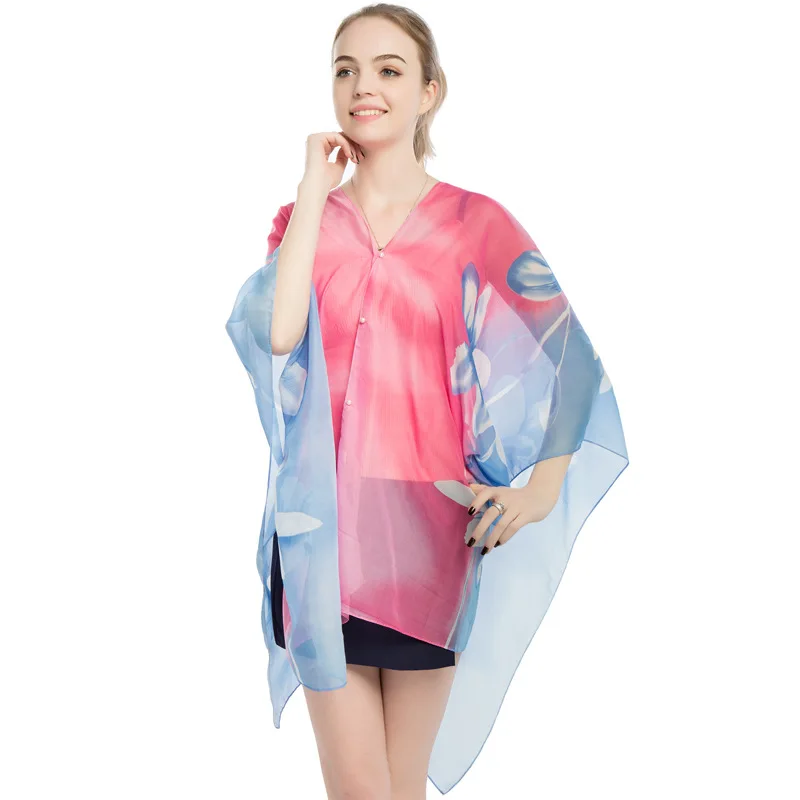 2022 New Chiffon Printed Scarf Shawl Dual Purpose Summer Women Sunscreen Shawl Nail Buckle Imitation Silk Scarf Cloak Rose Red
2022 New Chiffon Printed Scarf Shawl Dual Purpose Summer Women Sunscreen Shawl Nail Buckle Imitation Silk Scarf Cloak Rose Red