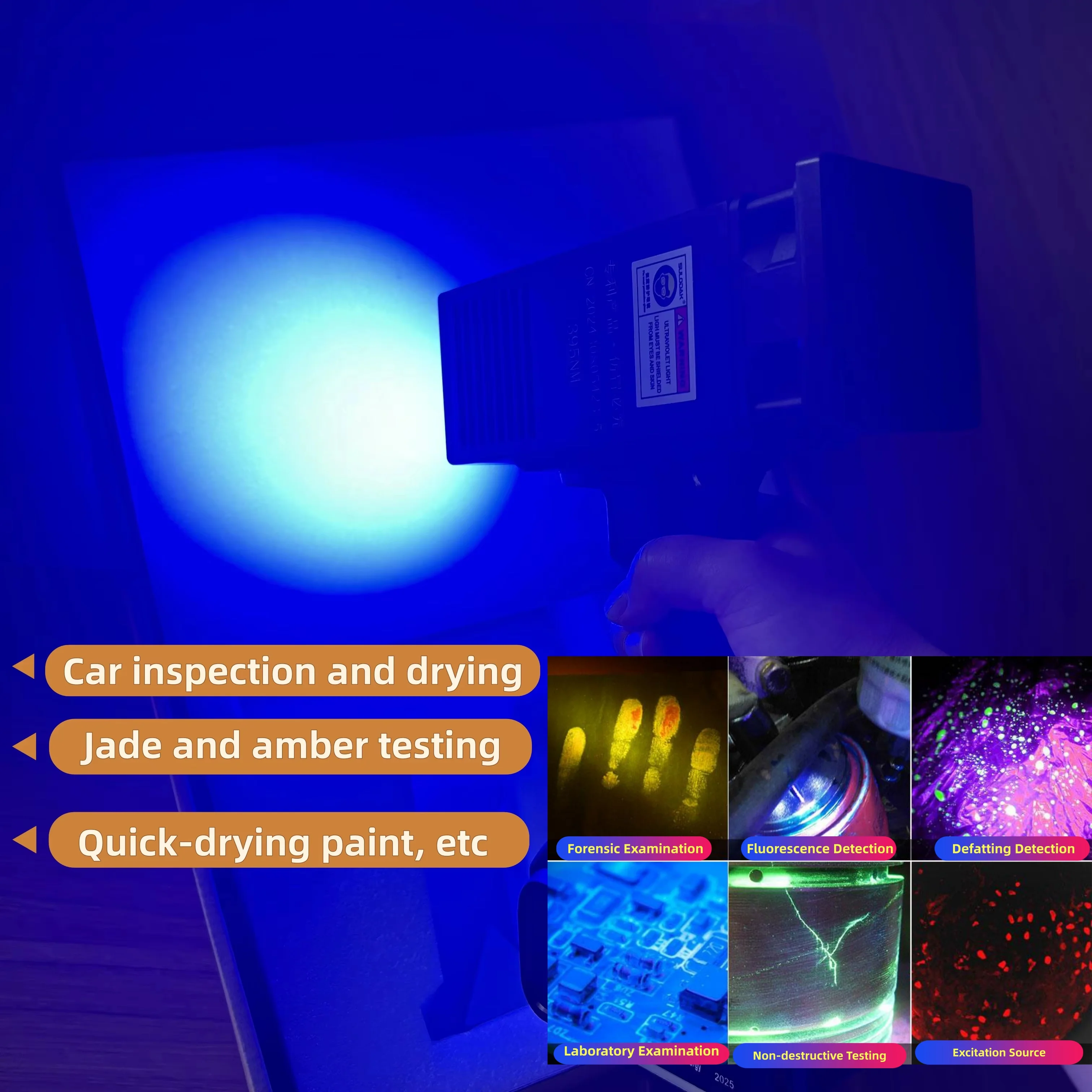 40*40mm Handheld Rechargeable Curing Lamp For Sheet Metal Putty Application Automotive Paint Baking Automotive Flaw Detection
40*40mm Handheld Rechargeable Curing Lamp For Sheet Metal Putty Application Automotive Paint Baking Automotive Flaw Detection