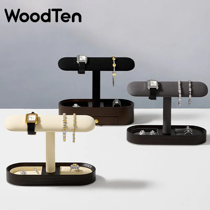 WoodTen Watch Display Stand Jewelry Organizer Necklace Bracelet Rings Storage Rack Jewelry T-bar Watch Holder Display Props
WoodTen Watch Display Stand Jewelry Organizer Necklace Bracelet Rings Storage Rack Jewelry T-bar Watch Holder Display Props