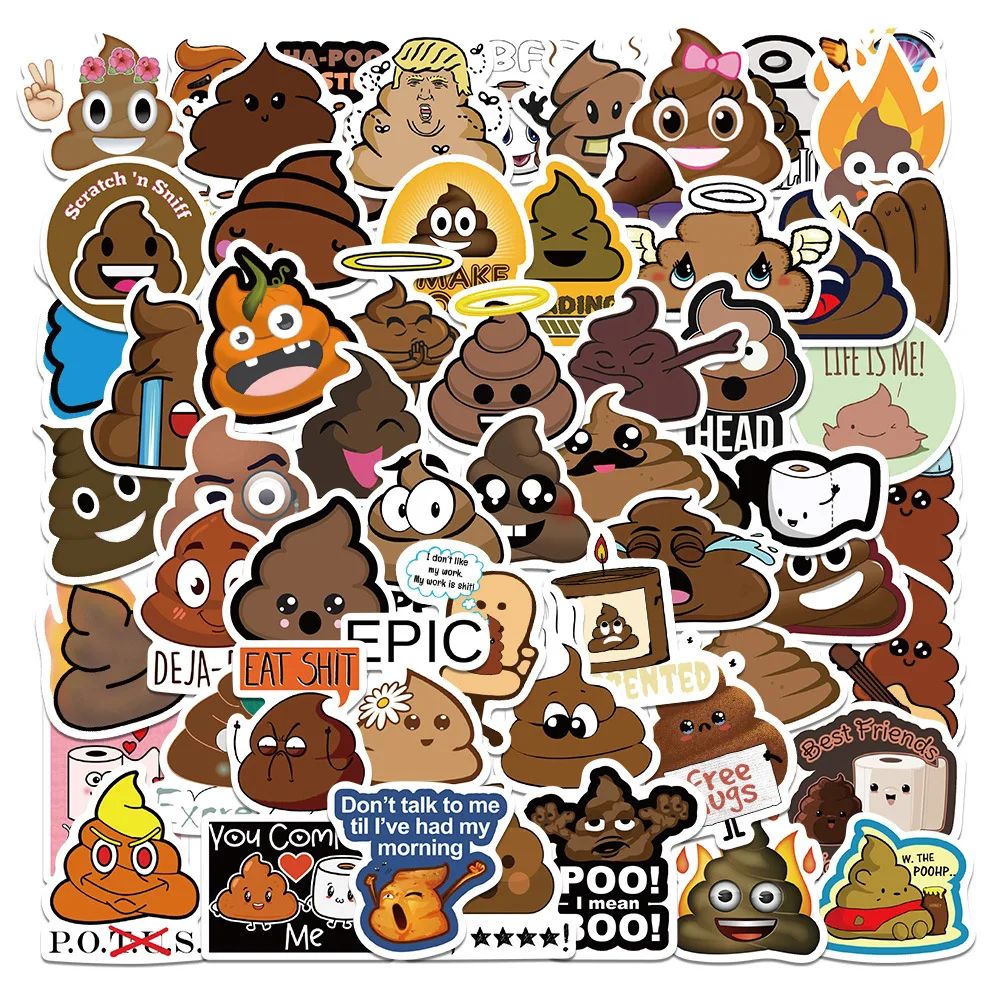10/60PCS Poop Stickers Funny Creative Expressions Spoof Text Slogans Graffiti Decorative Waterproof Stickers Kids Toy
10/60PCS Poop Stickers Funny Creative Expressions Spoof Text Slogans Graffiti Decorative Waterproof Stickers Kids Toy