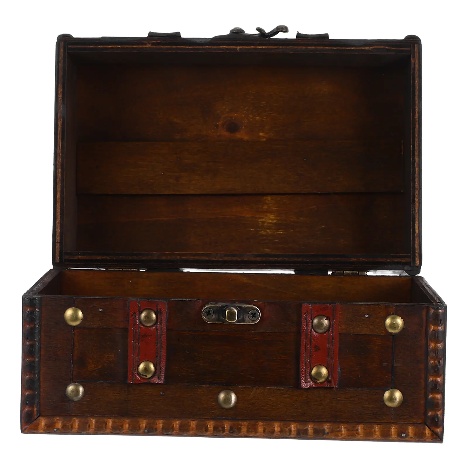 Винтажный деревянный сундук для сокровищ в пиратском стиле, маленький прямоугольный запираемый ящик для хранения, декоративный футляр для украшений и мелочей, темно-коричневый
Винтажный деревянный сундук для сокровищ в пиратском стиле, маленький прямоугольный запираемый ящик для хранения, декоративный футляр для украшений и мелочей, темно-коричневый