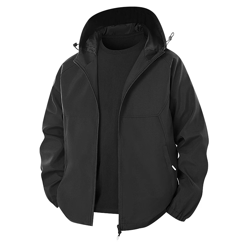 All-match with Hood Men Jackets Outdoor Casual Windproof Outerwear Fashion Quality Plus Size Windbreaker Solid Color Comfortable
All-match with Hood Men Jackets Outdoor Casual Windproof Outerwear Fashion Quality Plus Size Windbreaker Solid Color Comfortable