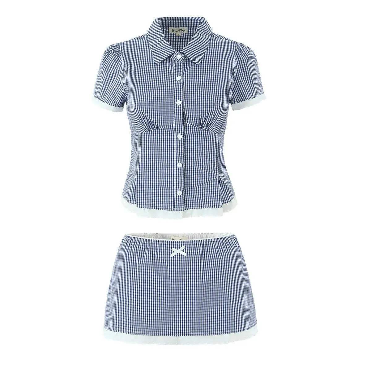 Women's Lace Plaid Shirtshort Skirt Set Winter Fashion Three-Piece Suit Student School Uniform Work Uniform Striped Pattern
Women's Lace Plaid Shirtshort Skirt Set Winter Fashion Three-Piece Suit Student School Uniform Work Uniform Striped Pattern