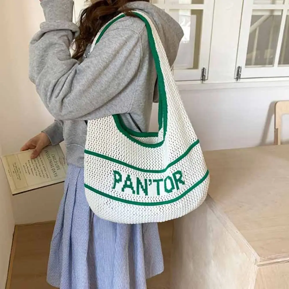 Solid Color Knitting Shoulder Bag Inner Bag Korean Style Crochet Tote Bag Large Capacity Versatile Casual Woven Handbag Shopping
Solid Color Knitting Shoulder Bag Inner Bag Korean Style Crochet Tote Bag Large Capacity Versatile Casual Woven Handbag Shopping