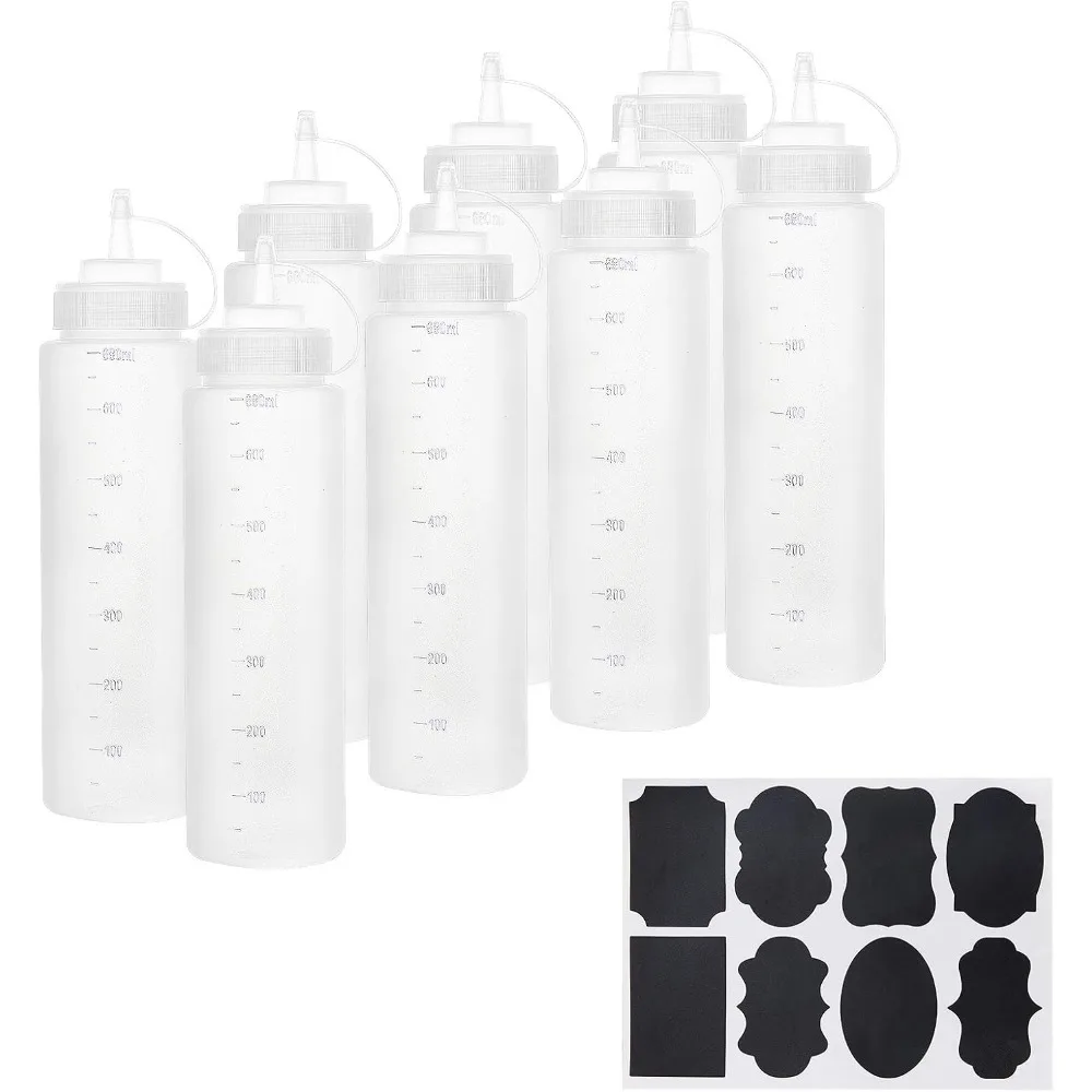 8 Pack 680ml/ 24oz Squeeze Bottles Plastic Large Squirt Bottles with Sticker Labels for GlueAcrylic Paint Arts Crafts
8 Pack 680ml/ 24oz Squeeze Bottles Plastic Large Squirt Bottles with Sticker Labels for GlueAcrylic Paint Arts Crafts