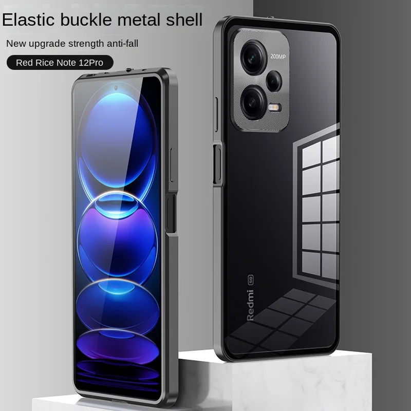 Premium Acrylic&Metal Border Detachable Back Cover For Redmi Note 12 Pro Military shockproof Case For Redmi Note12 Pro 6.67"
Premium Acrylic&Metal Border Detachable Back Cover For Redmi Note 12 Pro Military shockproof Case For Redmi Note12 Pro 6.67"