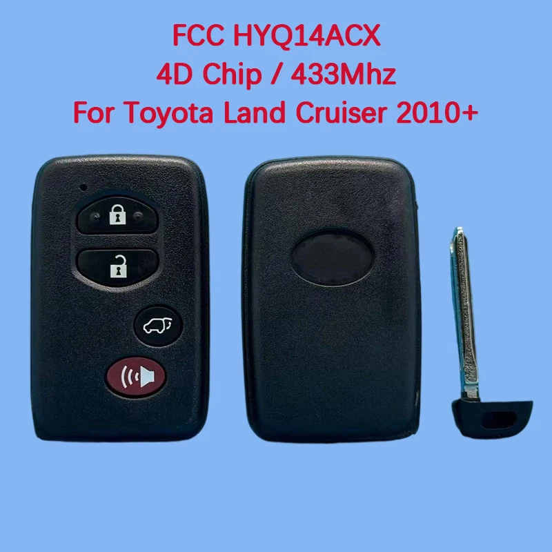 CN007220 Послепродажный 4-кнопочный смарт-брелок 433 МГц FCC HYQ14ACX 4D чип для Toyota Land Cruiser 2010+
CN007220 Послепродажный 4-кнопочный смарт-брелок 433 МГц FCC HYQ14ACX 4D чип для Toyota Land Cruiser 2010+