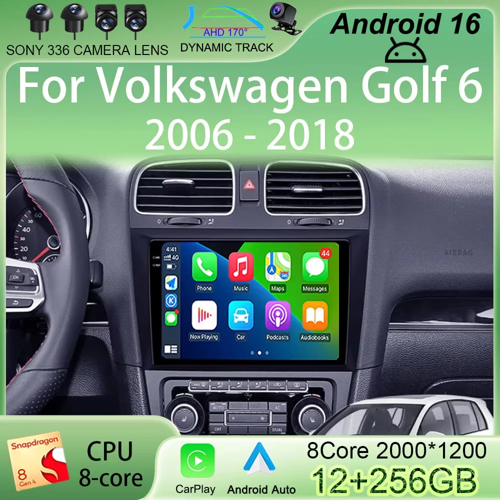Android 16 For Volkswagen Golf 6 2006 - 2018 Car Radio Multimedia Stereo Video Player Wireless Auto Carplay Navigation GPS 4G BT
Android 16 For Volkswagen Golf 6 2006 - 2018 Car Radio Multimedia Stereo Video Player Wireless Auto Carplay Navigation GPS 4G BT