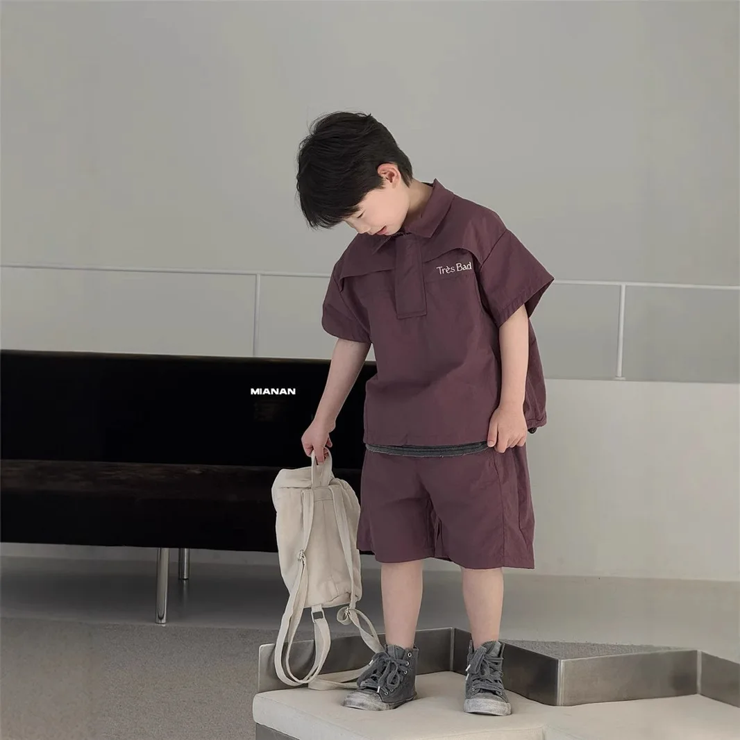 2025 Summer New Korean Style Children's Polo Shirt Boys' Baby Two Piece Set Boys' Short Sleeve Shorts Trendy
2025 Summer New Korean Style Children's Polo Shirt Boys' Baby Two Piece Set Boys' Short Sleeve Shorts Trendy
