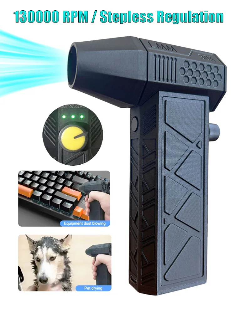 130,000RPM Air Blower Turbo Jet Fan Electric Power Display Handheld Mini Dust Cleaner High Speed Duster Gun Cleaning Tool
130,000RPM Air Blower Turbo Jet Fan Electric Power Display Handheld Mini Dust Cleaner High Speed Duster Gun Cleaning Tool