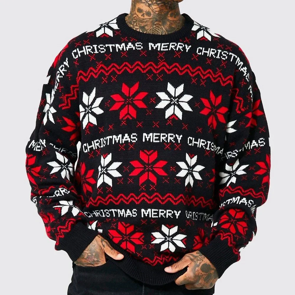 Men's Christmas Graphic Sweaters New Fall Winter Casual Long Sleeve Crew Neck Knit Jumper Tops Male's Fashion Loose Sweater
Men's Christmas Graphic Sweaters New Fall Winter Casual Long Sleeve Crew Neck Knit Jumper Tops Male's Fashion Loose Sweater