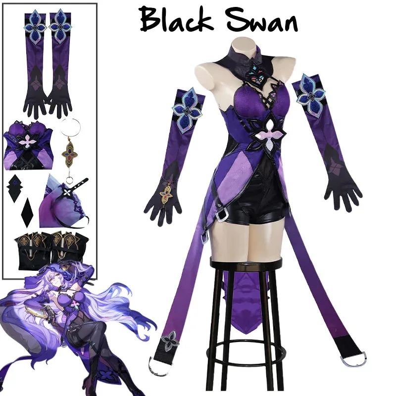 2025 New Black Swan Cosplay Honkai Star Rail Costume Full Set Wig Uniform Halloween Party Dress for Women Comic Con Anime
2025 New Black Swan Cosplay Honkai Star Rail Costume Full Set Wig Uniform Halloween Party Dress for Women Comic Con Anime