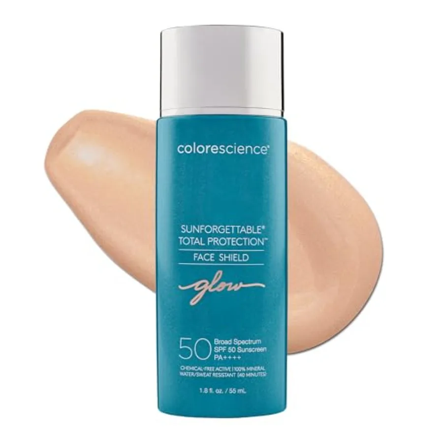 Face shield for daily outdoor use, mineral-based zinc oxide formula, glow tint, lightweight non-greasy protection with SPF 50
Face shield for daily outdoor use, mineral-based zinc oxide formula, glow tint, lightweight non-greasy protection with SPF 50