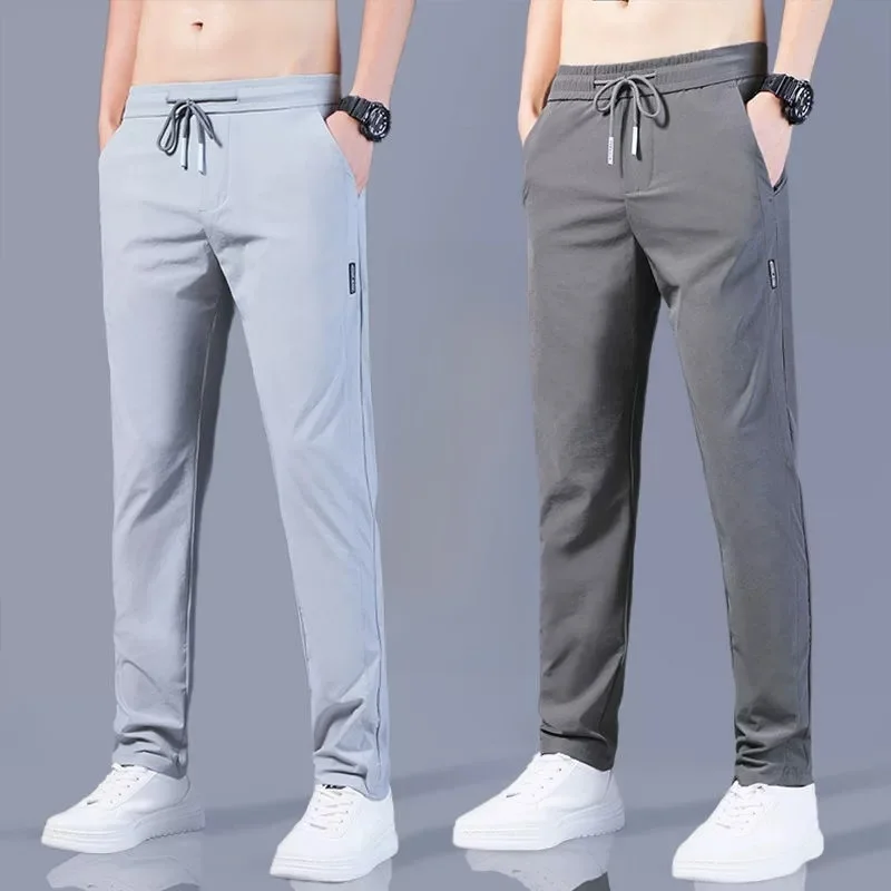 Men's Casual Ice Silk Straight Leg Fitn Pants Summer Thin Qui Dry Long Trousers Youth Faion Daily Wear Thin Model
Men's Casual Ice Silk Straight Leg Fitn Pants Summer Thin Qui Dry Long Trousers Youth Faion Daily Wear Thin Model
