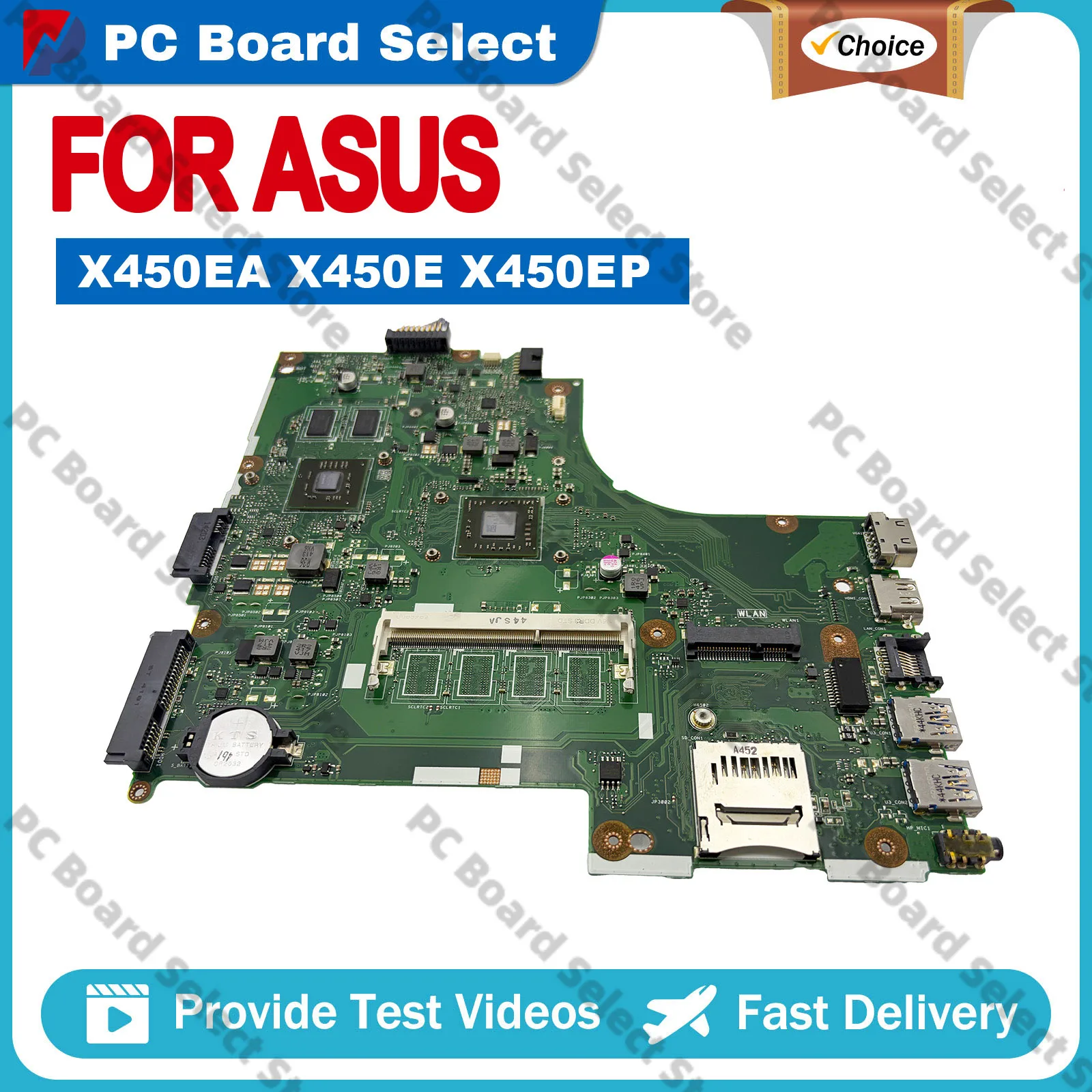 X450EP Laptop Motherboard For ASUS VivoBook A452E X450EP X452E X450E Notebook Mainboard With CPU 100% tests OK fast shipping stk
X450EP Laptop Motherboard For ASUS VivoBook A452E X450EP X452E X450E Notebook Mainboard With CPU 100% tests OK fast shipping stk