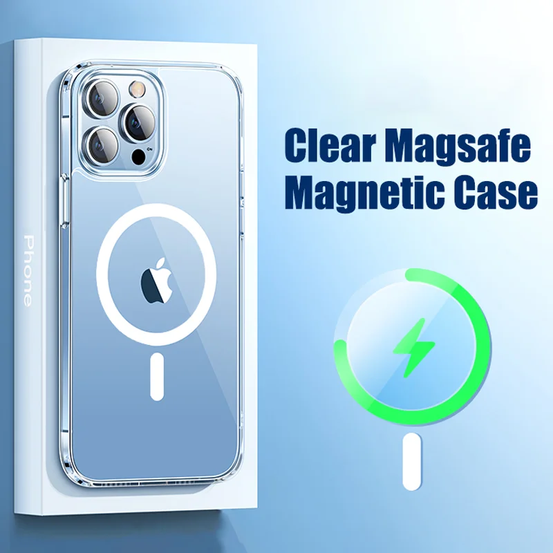 100pc Transparent Magsafe Magnetic Wireless Charging Case For iPhone 14 13 12 11 Pro Max Mini X XS XR 7 8 Plus SE3 Acrylic Cover
100pc Transparent Magsafe Magnetic Wireless Charging Case For iPhone 14 13 12 11 Pro Max Mini X XS XR 7 8 Plus SE3 Acrylic Cover