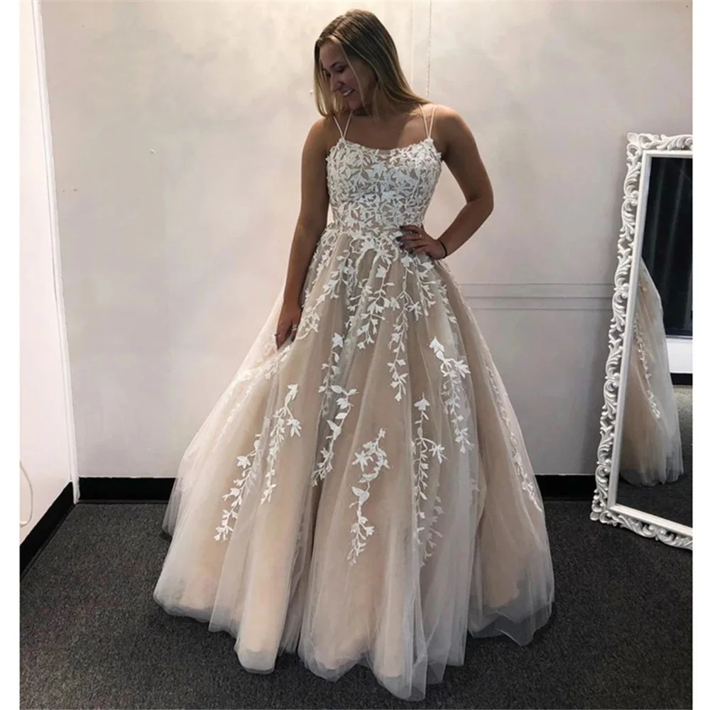 GUXQD A Line Women Wedding Dresses Spaghetti Straps Appliques Backless Bridal Gowns Vestido De Noiva robe de mariée
GUXQD A Line Women Wedding Dresses Spaghetti Straps Appliques Backless Bridal Gowns Vestido De Noiva robe de mariée