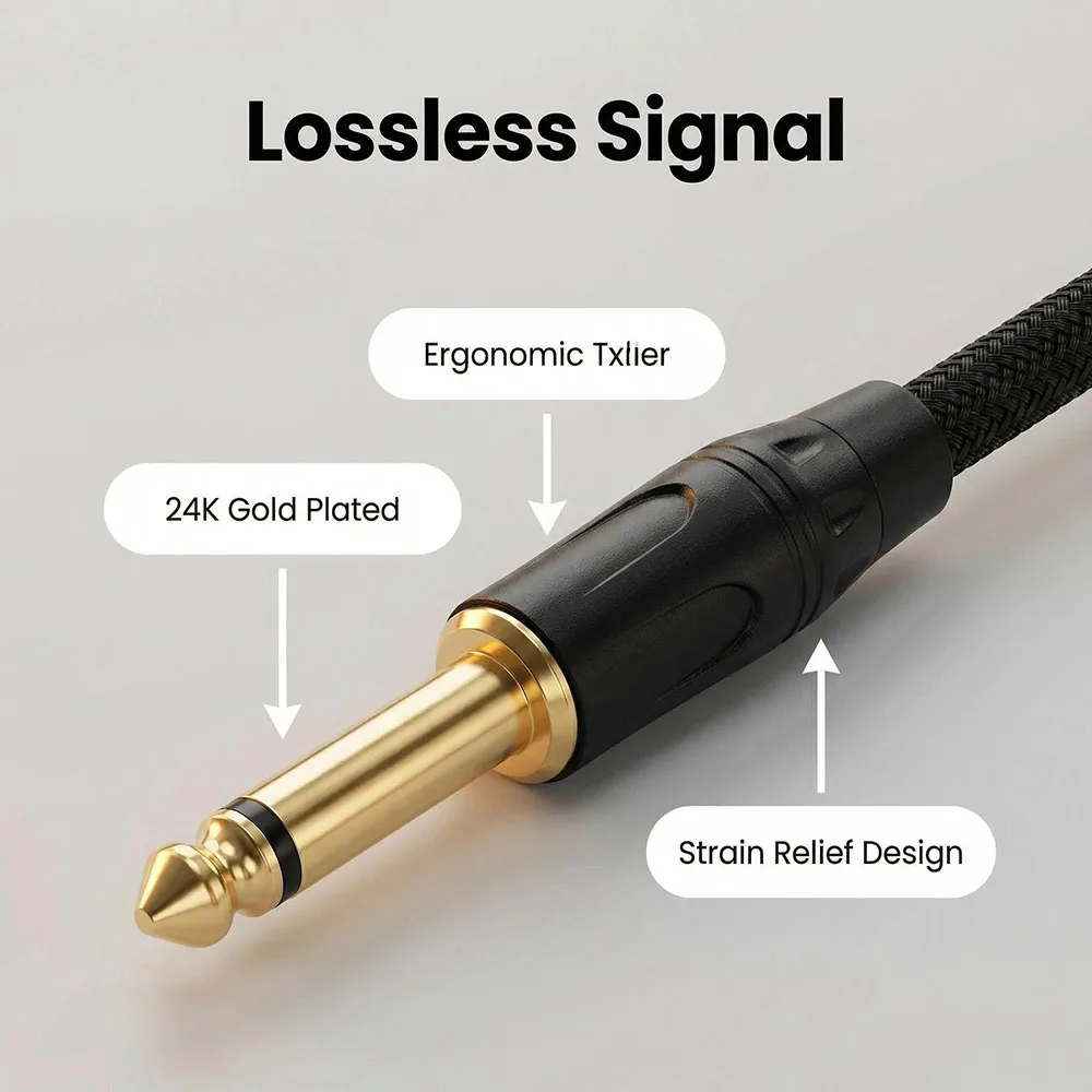 Aouyade High quality noise cancelling guitar cables, bass, keyboard cables, and loop cables
Aouyade High quality noise cancelling guitar cables, bass, keyboard cables, and loop cables