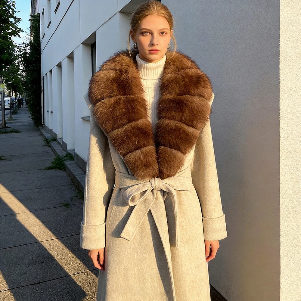 Woolen Coat Women's Luxury Clothing Natural Fur Coat Fashion Woman Designer Women's Top Clothes New in Outerwear Overcoat Female
Woolen Coat Women's Luxury Clothing Natural Fur Coat Fashion Woman Designer Women's Top Clothes New in Outerwear Overcoat Female