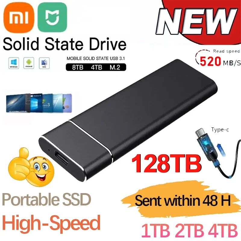 Портативный внешний жесткий диск для Xiaomi, SSD 4 ТБ, 16 Тб, USB 3,0, высокоскоростной внешний накопитель 8 ТБ, жесткие диски для ноутбуков
Портативный внешний жесткий диск для Xiaomi, SSD 4 ТБ, 16 Тб, USB 3,0, высокоскоростной внешний накопитель 8 ТБ, жесткие диски для ноутбуков