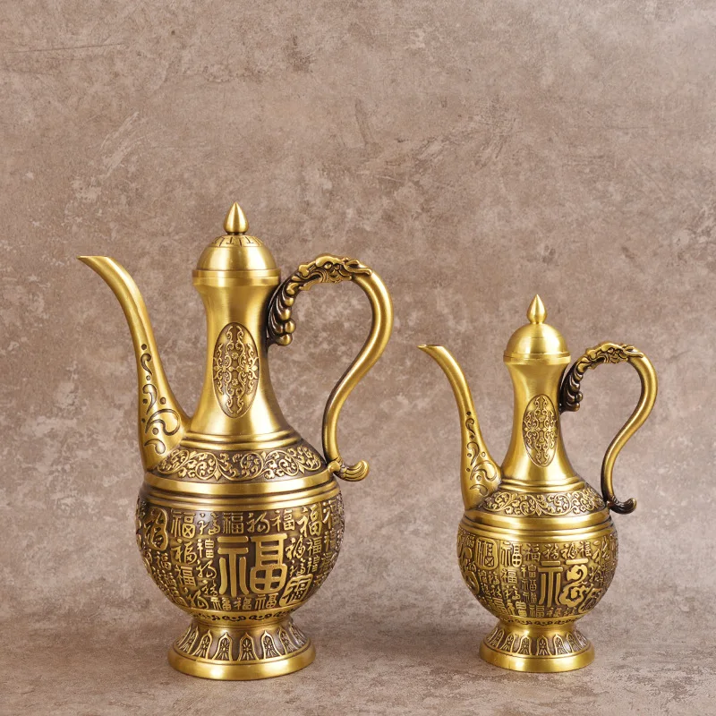 Hongda, all brass relief Baifu wine pot, light luxury copper wine pot home decoration copper Baifu wine pot ornament
Hongda, all brass relief Baifu wine pot, light luxury copper wine pot home decoration copper Baifu wine pot ornament