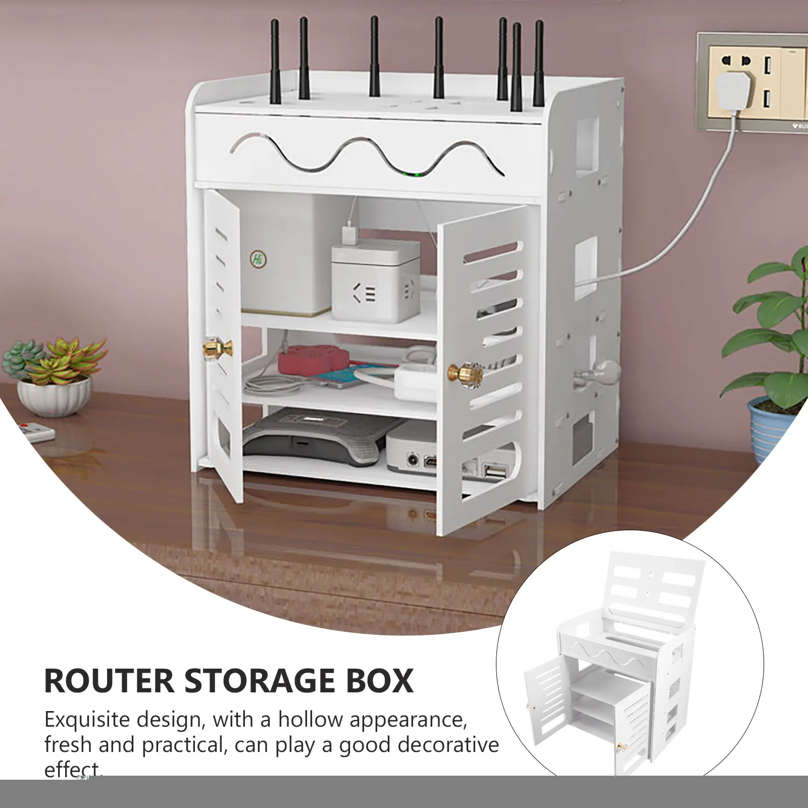 Router Storage Box Practical Wear Resistant Creative Holder Heat Resistant Cable Wall Rack Container Organizer PVC Cords Storage
Router Storage Box Practical Wear Resistant Creative Holder Heat Resistant Cable Wall Rack Container Organizer PVC Cords Storage