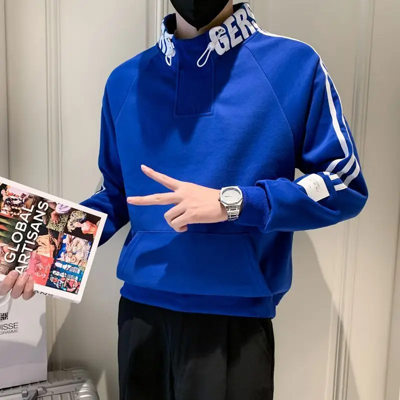Stand Collar Letter Printed Hoodies Men's Clothing Stylish Drawstring Spring Autumn Basic Long Sleeve Casual Spliced Sweatshirts
Stand Collar Letter Printed Hoodies Men's Clothing Stylish Drawstring Spring Autumn Basic Long Sleeve Casual Spliced Sweatshirts