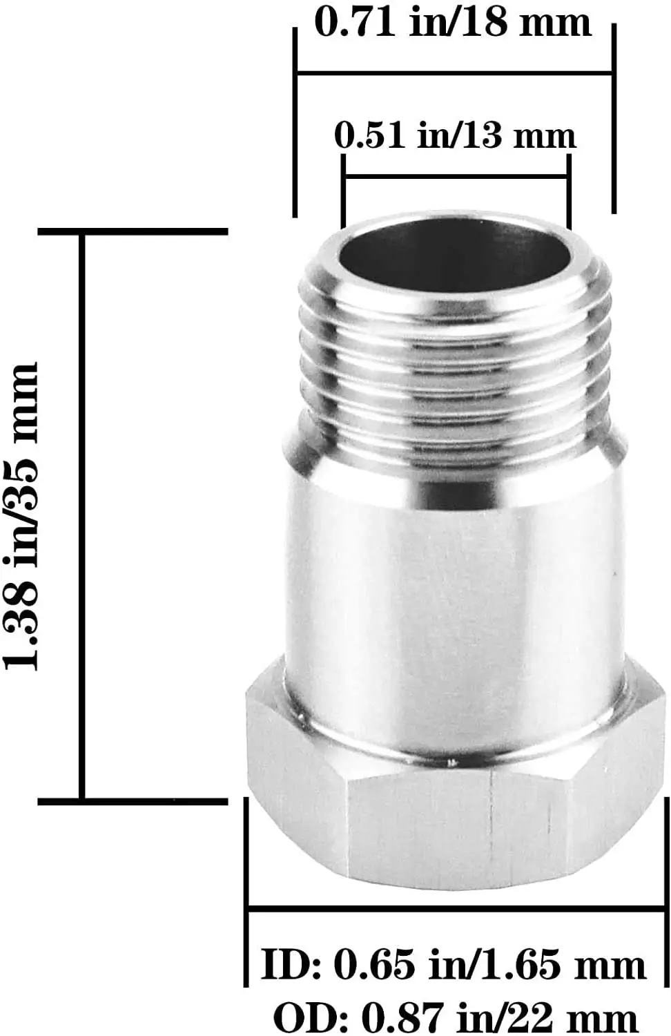 32mm 35mm M18x15 Oxygen Sensor Spacer Adapter Extension Auto Parts - Standard Size O2 Sensor Extension Adapter
32mm 35mm M18x15 Oxygen Sensor Spacer Adapter Extension Auto Parts - Standard Size O2 Sensor Extension Adapter