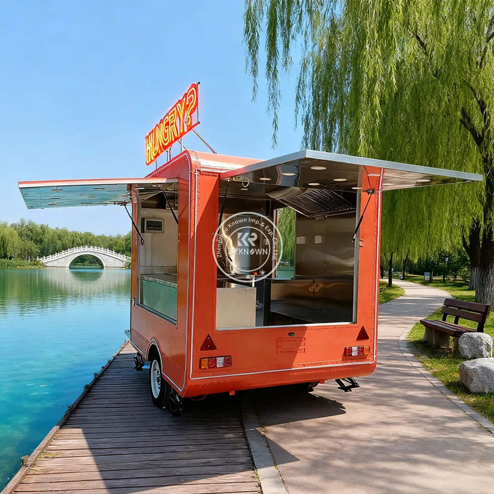 Street Ice Cream Fast Food Trailer Fully Equipped Hotdog Hamburger Cart Waffle Food Truck With Full Kitchen
Street Ice Cream Fast Food Trailer Fully Equipped Hotdog Hamburger Cart Waffle Food Truck With Full Kitchen