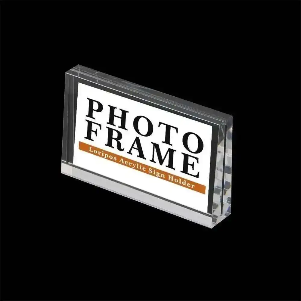 54x100mm Clear Acrylic Cube Block Custom Photo Frame Stand For Price Label Sign Card Picture Display
54x100mm Clear Acrylic Cube Block Custom Photo Frame Stand For Price Label Sign Card Picture Display
