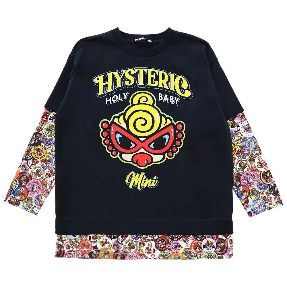 Boys' T-shirt 2023 Autumn and Winter Trendy Brand Children's Black Ultra-cotton Children's Long-sleeved Fake Two-piece Top
Boys' T-shirt 2023 Autumn and Winter Trendy Brand Children's Black Ultra-cotton Children's Long-sleeved Fake Two-piece Top
