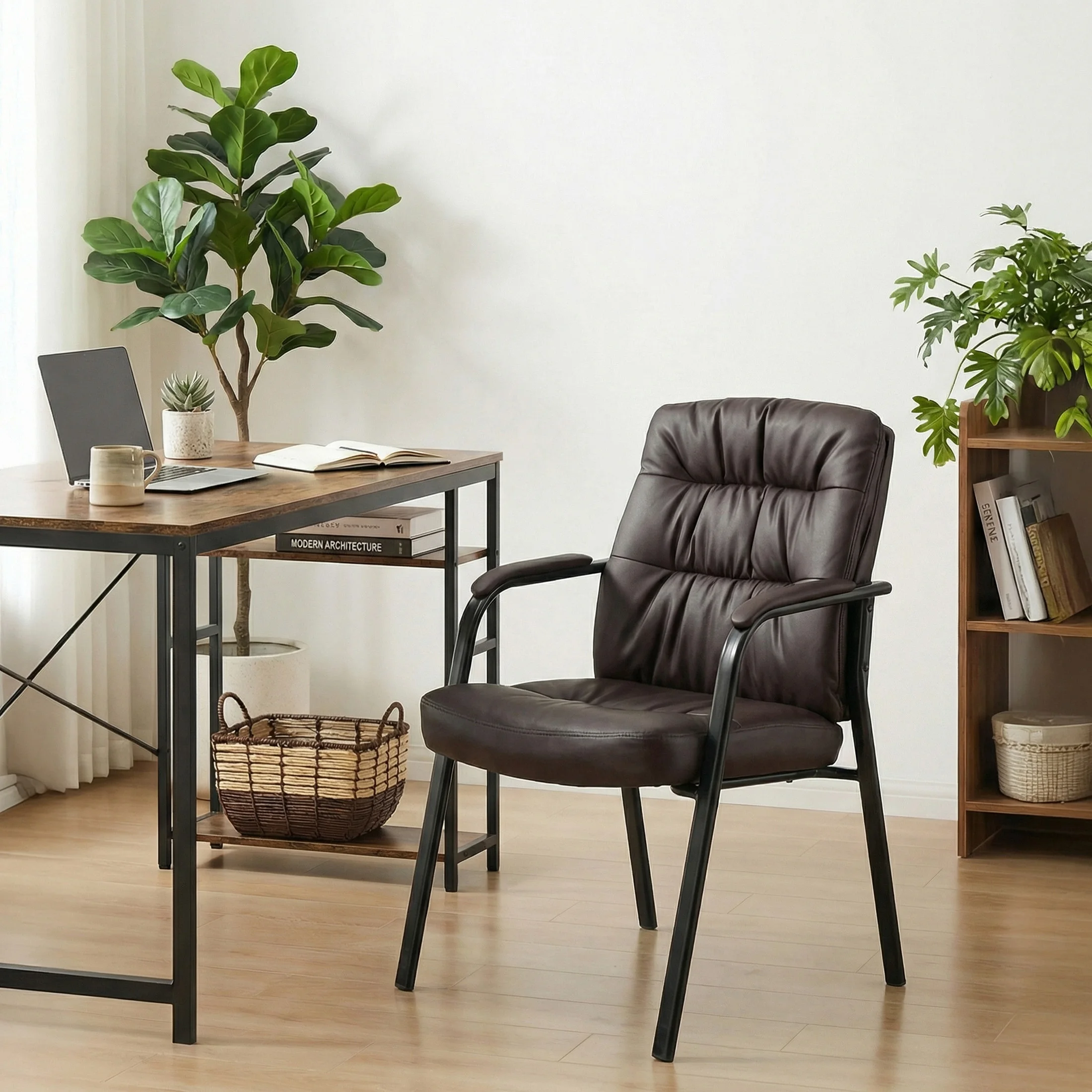 MCQ Guest Reception Office ChairErgonomic PU Leather Executive Conference Waiting Room Desk Chair with Padded Armrest For Office
MCQ Guest Reception Office ChairErgonomic PU Leather Executive Conference Waiting Room Desk Chair with Padded Armrest For Office