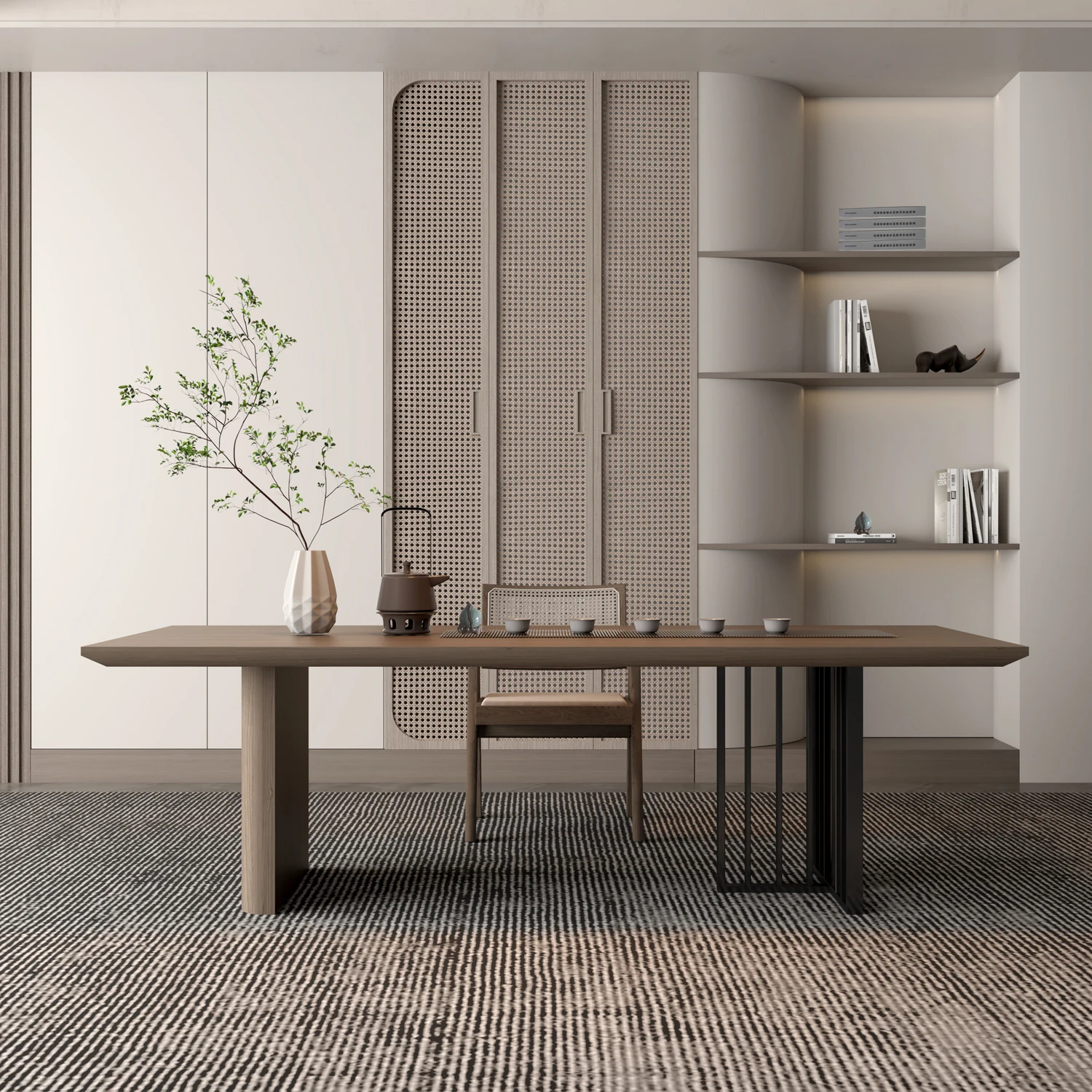 Solid wood desk tea table integrated study large long table computer table double log large board table office desk and chair
Solid wood desk tea table integrated study large long table computer table double log large board table office desk and chair
