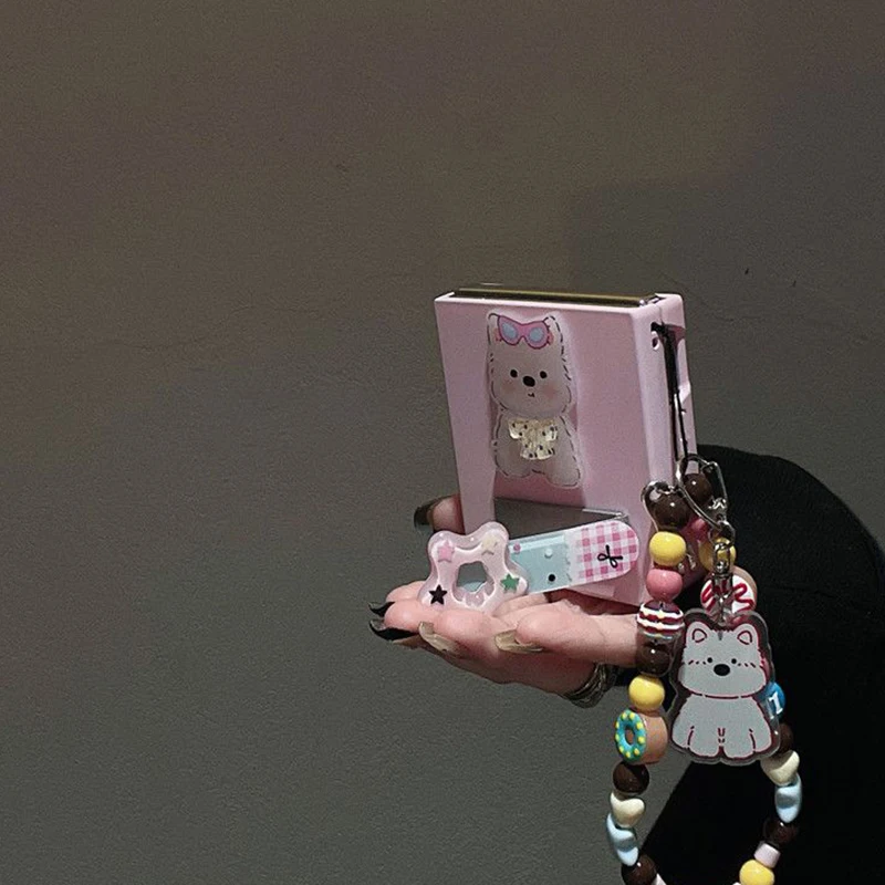 Cute Pink Flip Case For Samsung Z Flip6 5 Phone Cases Xiaomi Mix Flip / Oppo N3 flip Cover With Kawaii Girls Hairpin Phone Stand
Cute Pink Flip Case For Samsung Z Flip6 5 Phone Cases Xiaomi Mix Flip / Oppo N3 flip Cover With Kawaii Girls Hairpin Phone Stand