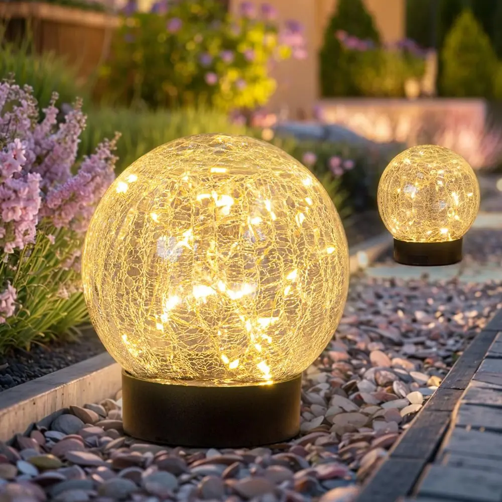 Waterproof Solar Globes Auto on/Off Solar Energy Globe Lights Cracked Glass Light Control LED Garden Lights Landscape
Waterproof Solar Globes Auto on/Off Solar Energy Globe Lights Cracked Glass Light Control LED Garden Lights Landscape